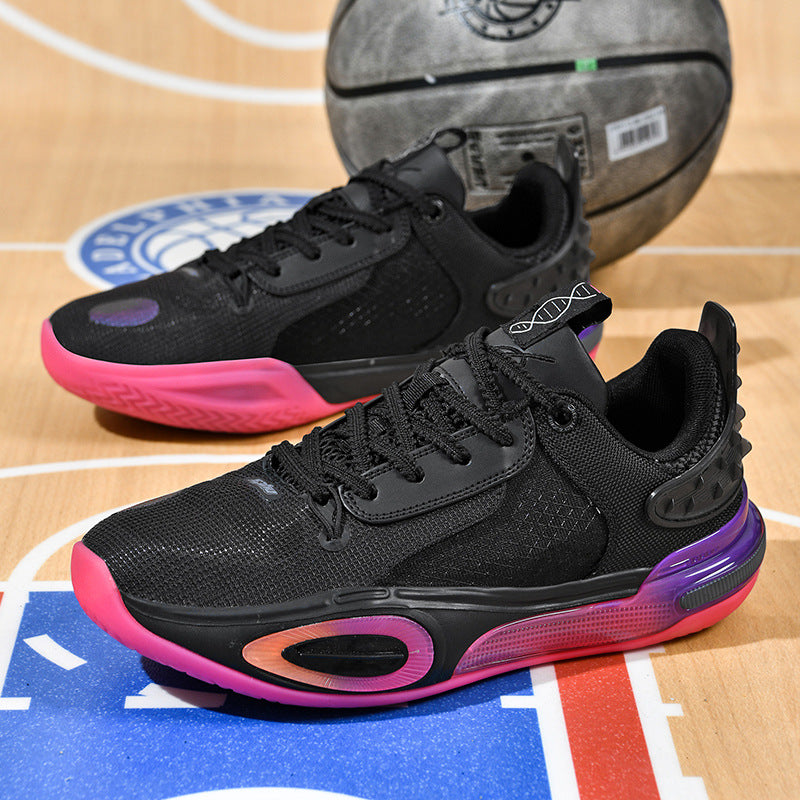 Basketball Shoes Men's New Breathable Non-slip Shock Absorption Wear-resistant Rebound Practical Training Shoes Sports Shoes for Young Students