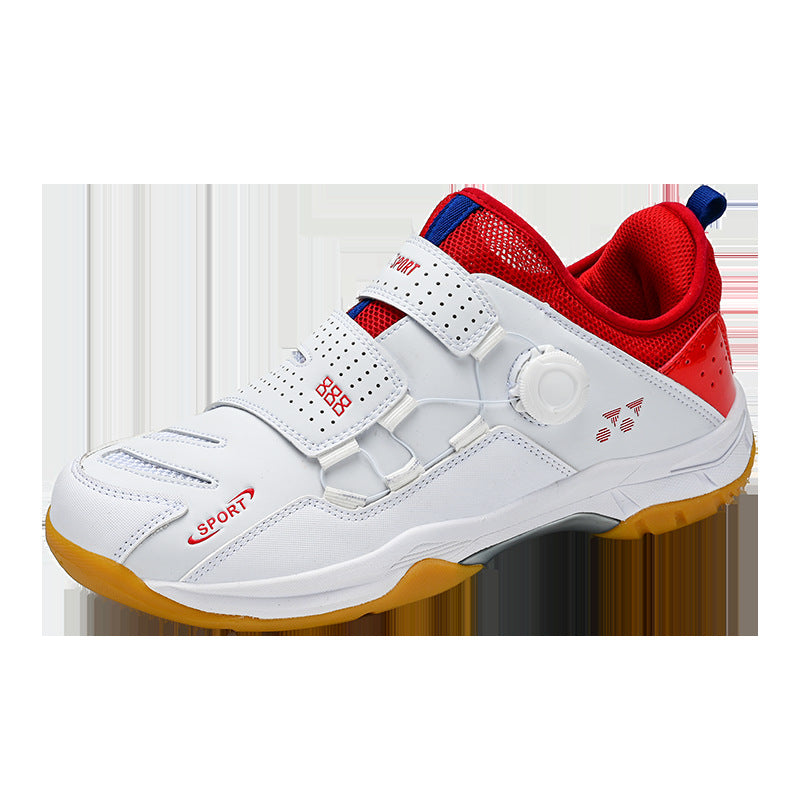New Swivel Buckle Casual Badminton Shoes Breathable Couple Style Lightweight Table Tennis Shoes Men's Tennis Training Shoes