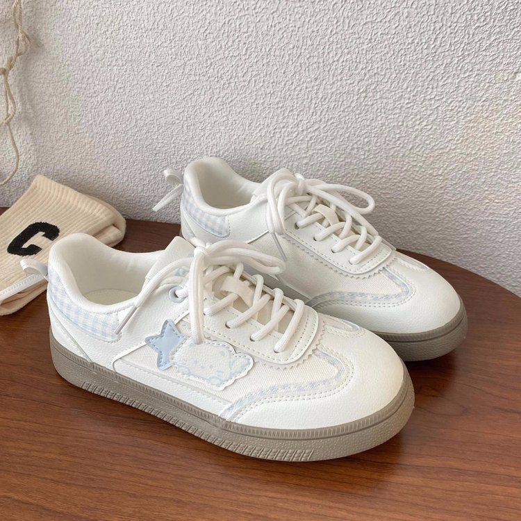 2025 Niche Design Ballet Training Shoes for Women, Summer with Skirt, White Shoes, Thin-Soled Sports and Leisure Sneakers