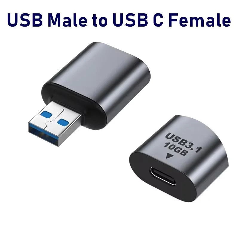 USB A to Type-C Adapter USB 3.1 OTG Adapter Mobile Phone Laptop Fast Charging Converter 10Gb Data Transfer Cable Connector