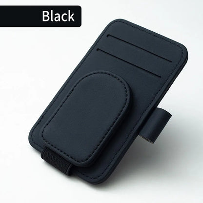 Car Sun Visor Organizer Multi-Pocket Business Card Storage Management Sunglasses Holder Visor Accessories Auto Interior