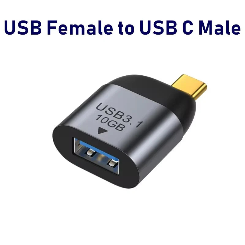 USB A to Type-C Adapter USB 3.1 OTG Adapter Mobile Phone Laptop Fast Charging Converter 10Gb Data Transfer Cable Connector