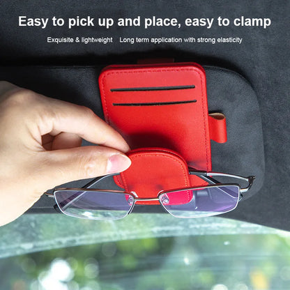 Car Sun Visor Organizer Multi-Pocket Business Card Storage Management Sunglasses Holder Visor Accessories Auto Interior