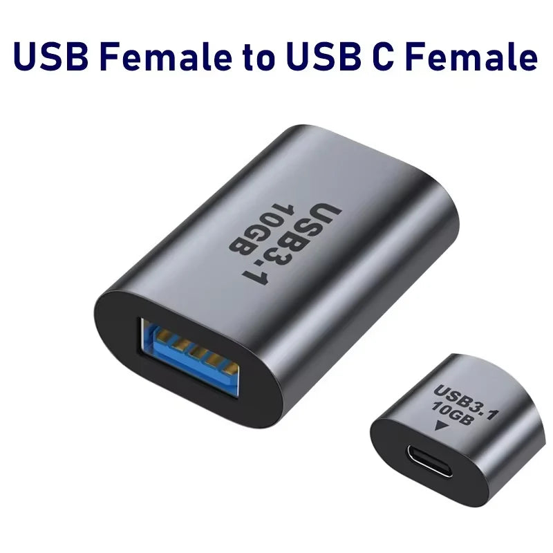 USB A to Type-C Adapter USB 3.1 OTG Adapter Mobile Phone Laptop Fast Charging Converter 10Gb Data Transfer Cable Connector
