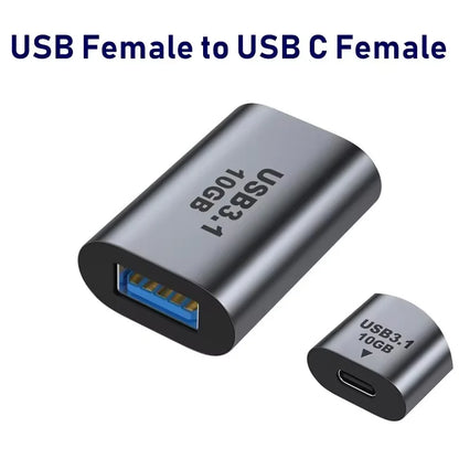 USB A to Type-C Adapter USB 3.1 OTG Adapter Mobile Phone Laptop Fast Charging Converter 10Gb Data Transfer Cable Connector