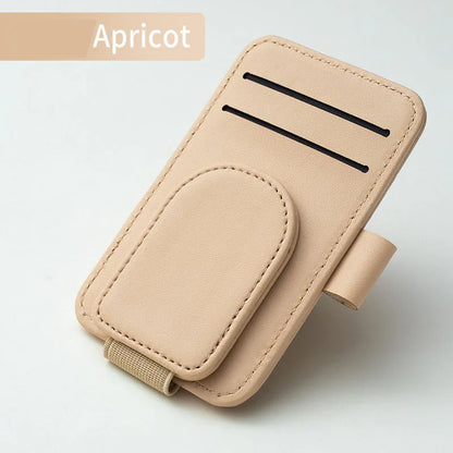 Car Sun Visor Organizer Multi-Pocket Business Card Storage Management Sunglasses Holder Visor Accessories Auto Interior