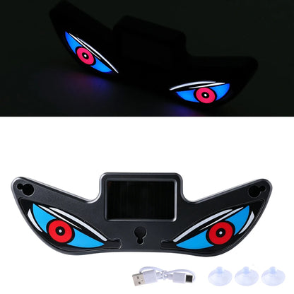 2026Solar LED Devil Eyes Windshield Warning Flashing Signal Indicator Car LED Ambient Lights with Suction Cup for Auto Window