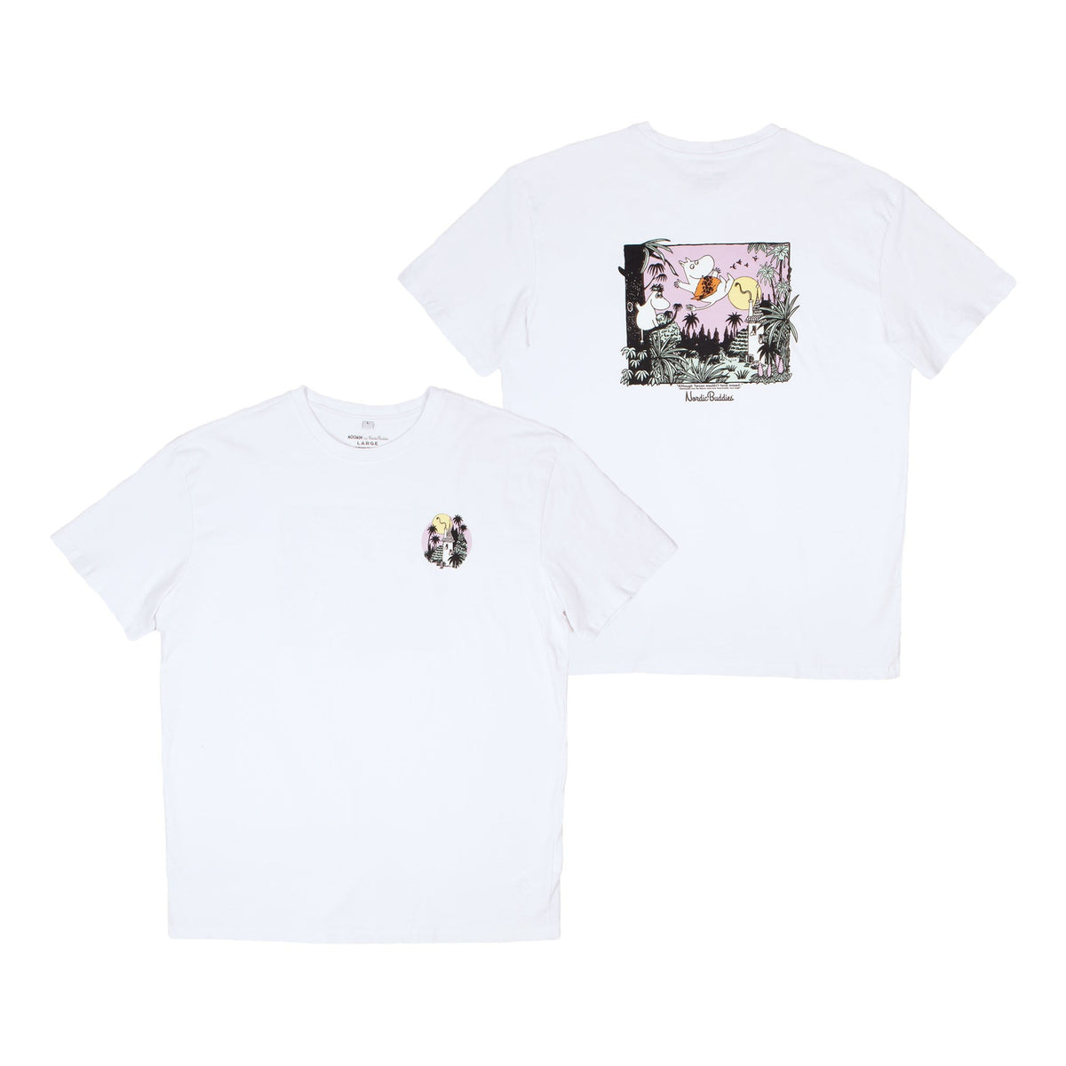 Moomintroll Jungle Heavy Unisex T-shirt - White